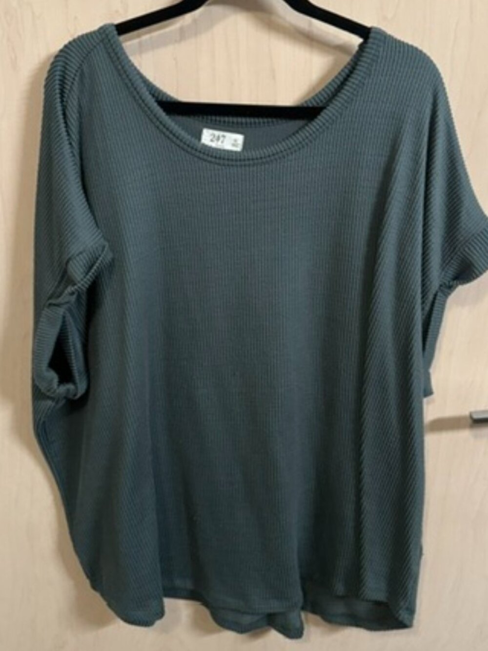 Maurices 24/7 olive green ribbed tee